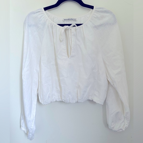 Abercrombie & Fitch White Peasant Blouse - Picture 1 of 4